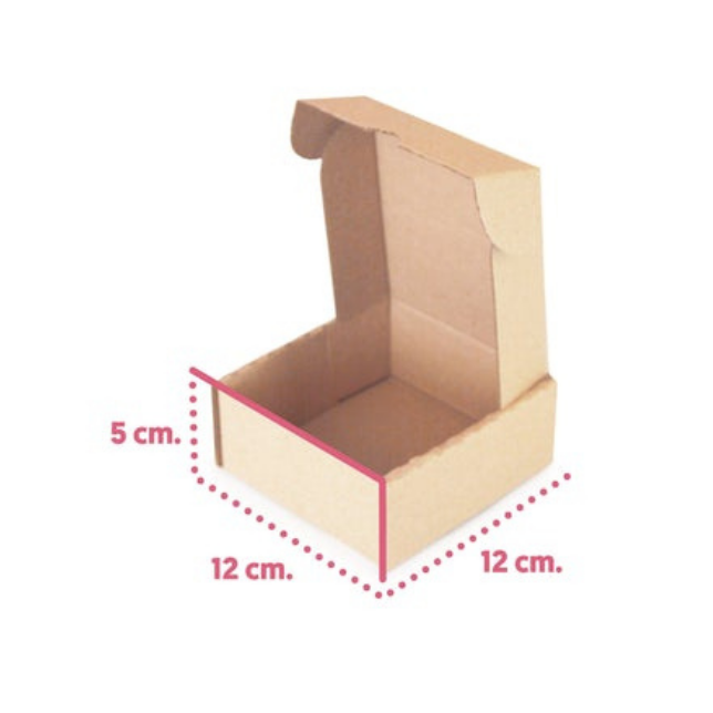 Corrugated Cardboard Box - Made from Recycled Material- 12cm x 12cm x 5cm
